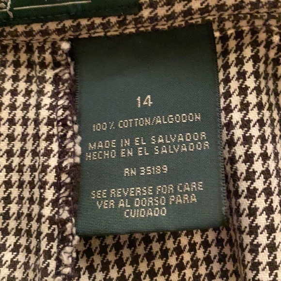 Hunter Club Size 14P Houndstooth Black and White Pants!!! - Picture 4 of 5